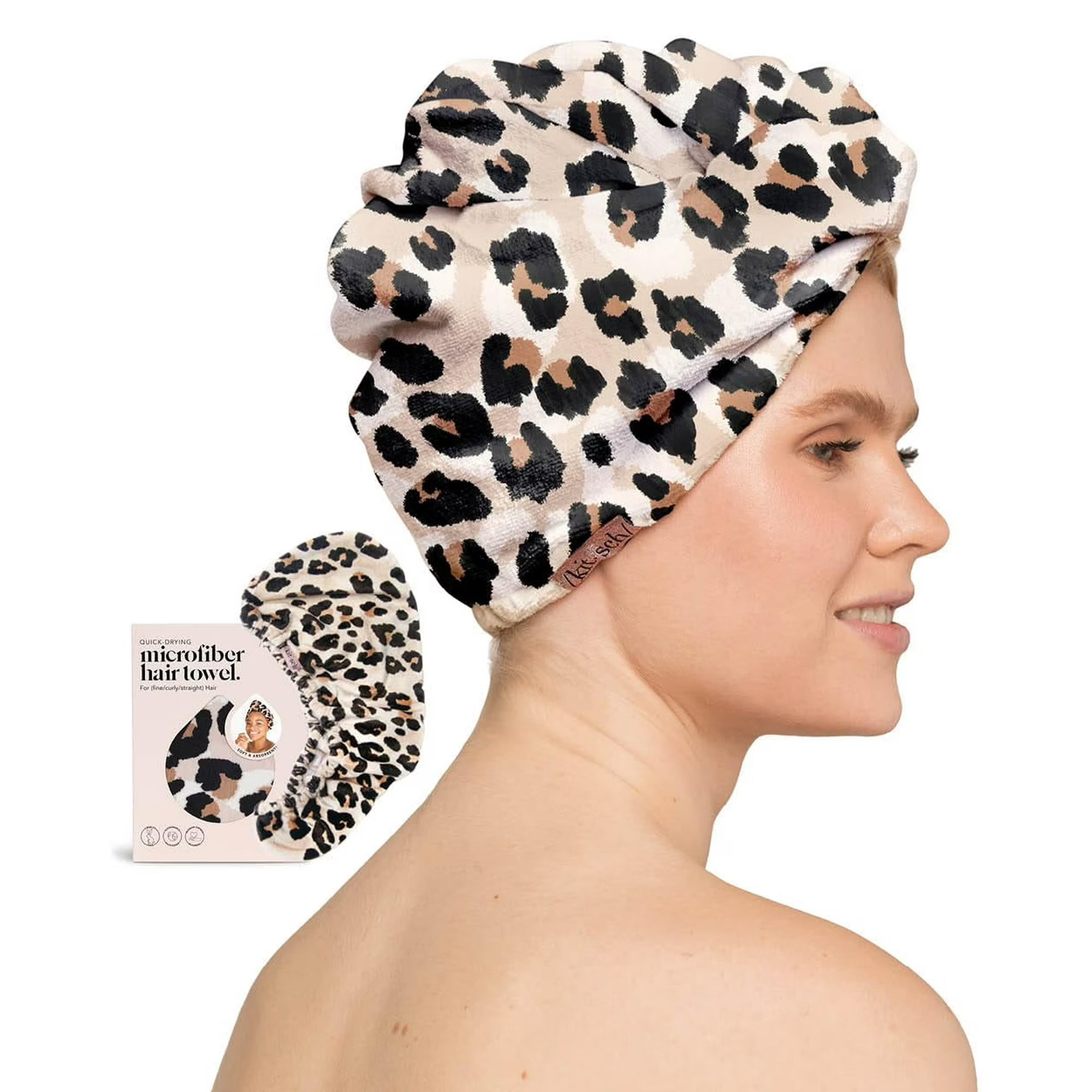 QUICK DRY HAIR TOWEL - LEOPARD