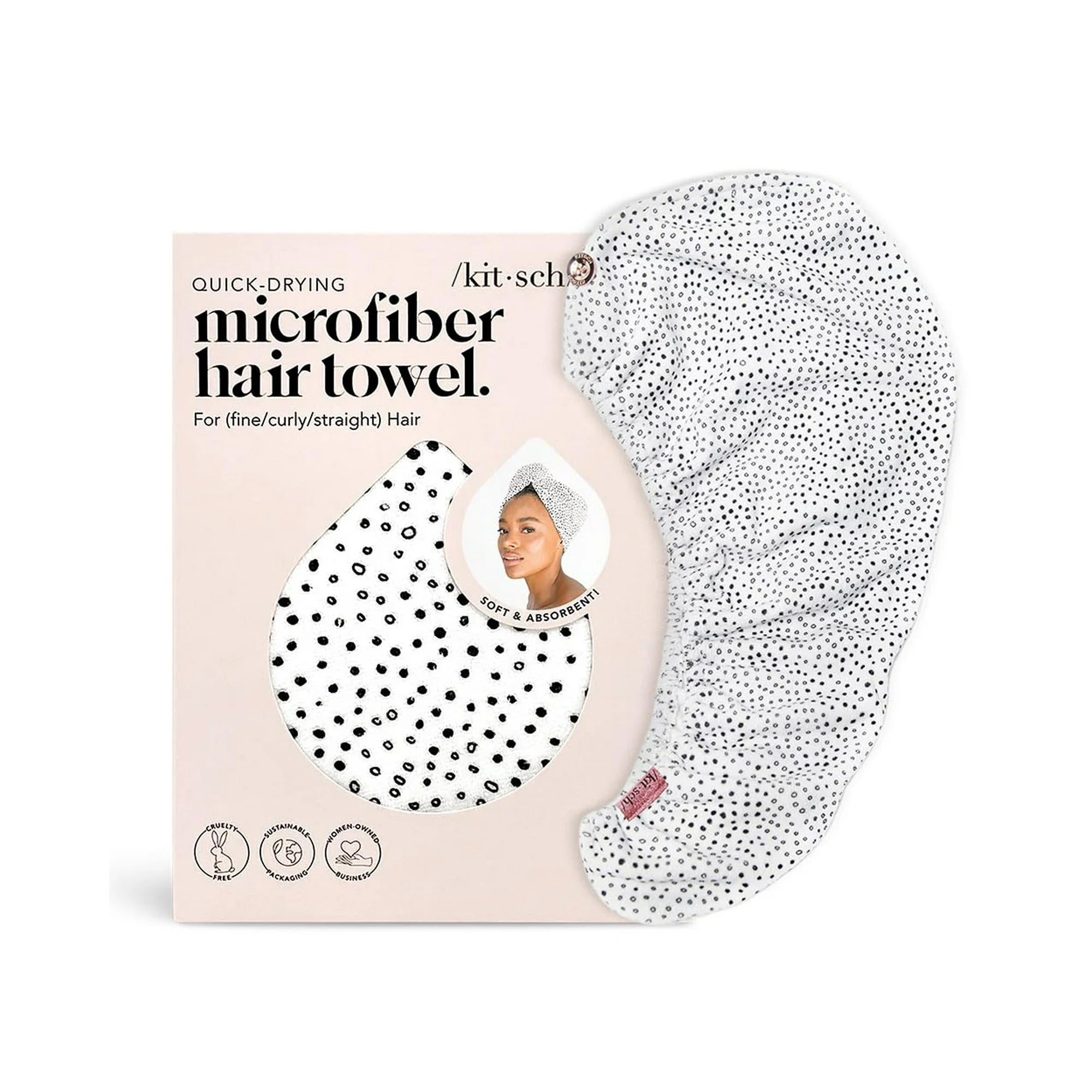 QUICK DRY HAIR TOWEL - MICRO DOT